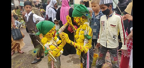 मोहरमसाठी सज्ज झालेले नवसाचे वाघ.