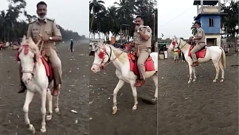 ''खाकीतला घोडेवाला'' ड्युटी निभावण्यासाठी पोलिसांनी लढवली अनोखी शक्कल