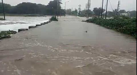 नगरमधील पावसाने सीना नदीही दुथडी.