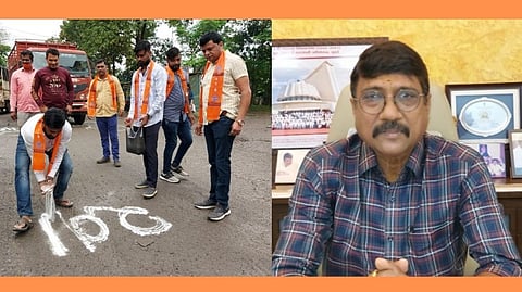 दिवा-शीळ रस्त्यासाठी मनसेचे अनोखे आंदोलन, तर माजी आ. सुभाष भोईर यांनी दिला घरचा आहेर...