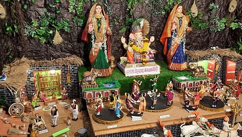 मावळात मंगळा गौरीचा फिल्मी पद्धतीने देखावा