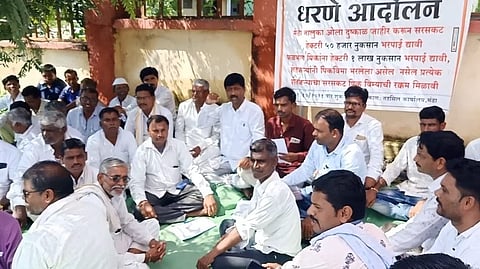 Jalna : मंठ्यात शेतकऱ्यांचे धरणे आंदोलन