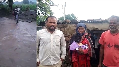 पैठणमध्ये ढगफुटी; पुरात अडकलेल्या बाळ आणि बाळंतिणीला ग्रामस्थांनी वाचवले