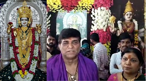 पुणे नवरात्र महोत्सवात लक्ष्मी मातेला पंचवीस किलो चांदीची साडी अर्पण