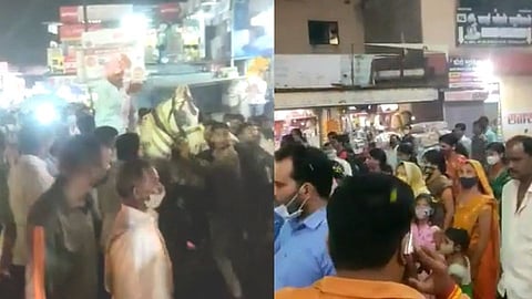 Pune: राष्ट्रवादीच्या आमदारांची घोड्यावरुन मिरवणूक; मिरवणूकीत कोरोना नियमांचं उल्लंघन