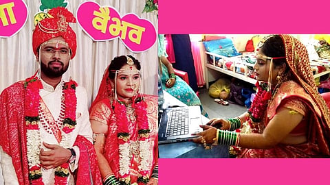 Beed : नववधूने लग्नमंडपातच दिली ऑनलाईन  परीक्षा! 