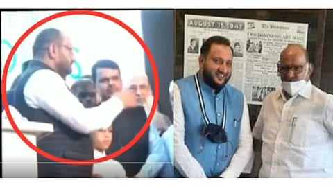 Dr. Lambe Photo with sharad pawar and devendra fadnavis