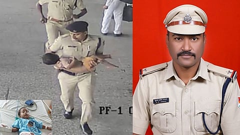 
rpf police from solapur saved a child great salute to solapur rpf police
