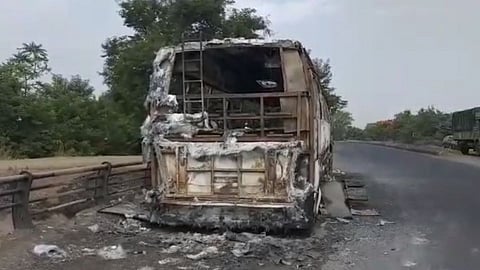 Shivshahi Bus Caught Fire