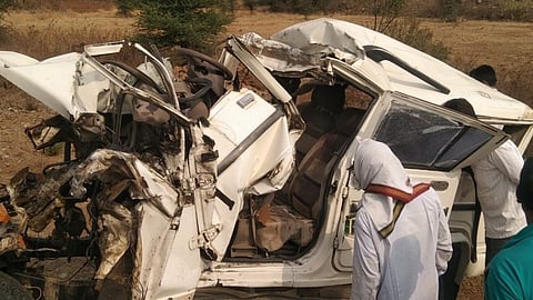 two passes away in a road accident near mohol