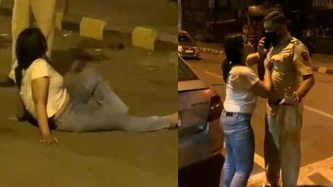 Sanpada drunk lady Crime