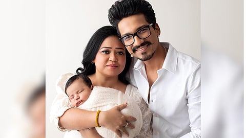 Comedy queen Bharti Singh and her husband Harsh Limbachia with baby lakshy