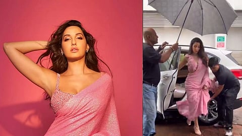 Nora Fatehi in Saree Viral Video