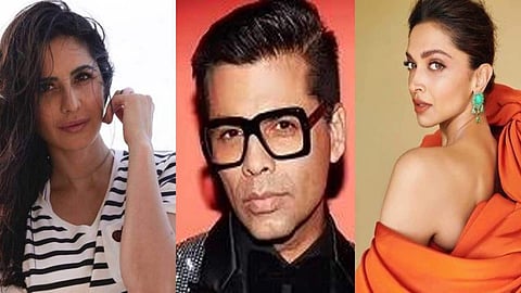 karan johar , deepika padukone and katrina kaif