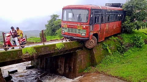 ST Bus Accident at bhimashankar-pune Road