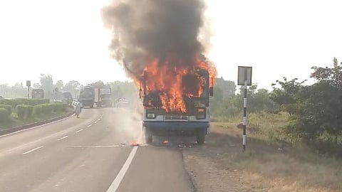 MSRTC Bus Fire 