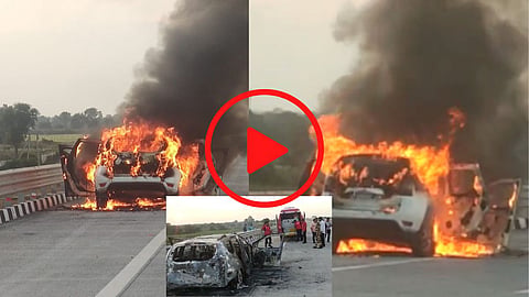 Car Fire On Samriddhi Highway