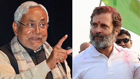 Nitish kumar and Rahul Gandhi 