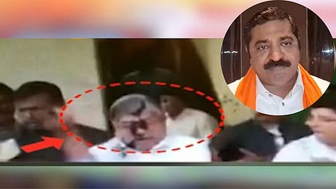Ink was thrown on Chandrakant Patil