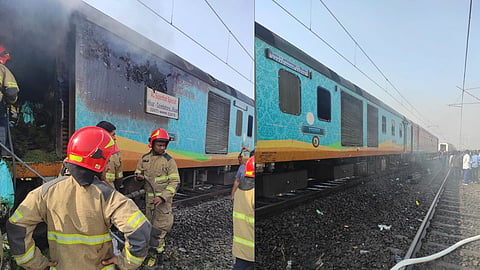 Hisar Coimbatore AC Express Fire 