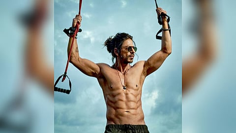 Shahrukh Khan Abs in Pathan  