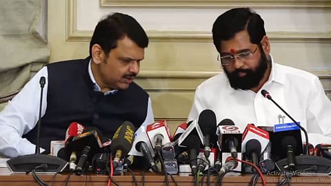 CM Eknath Shinde and Devendra Fadanvis Press