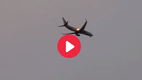 Plane Catches Fire