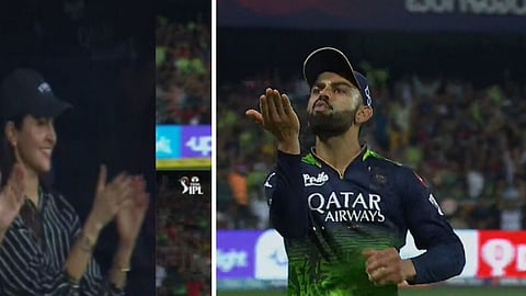 Virat Kohli Blows a Kiss to Anushka Sharma