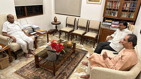 Uddhav Thackeray Meet Sharad Pawar At Silver Oak