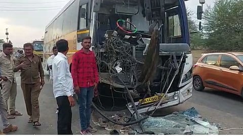 Shivshahi Bus Major Accident in Pune Chhatrapati sambhaji nagar Road 