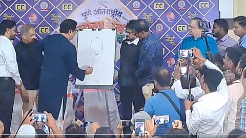 Raj Thackeray, Ajit Pawar, international cartoonist festival, pune
