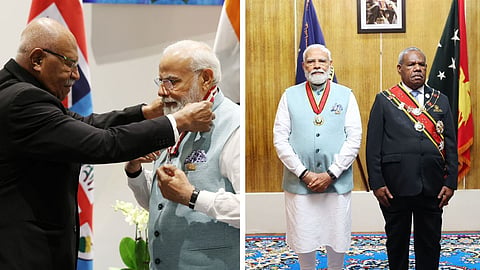 PM Modi conferred with Papua New Guinea and Fijian highest civilian award 