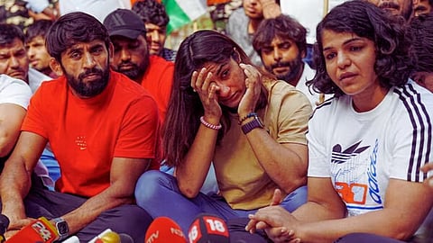 Wrestlers Protest