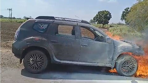 Burning Car News
