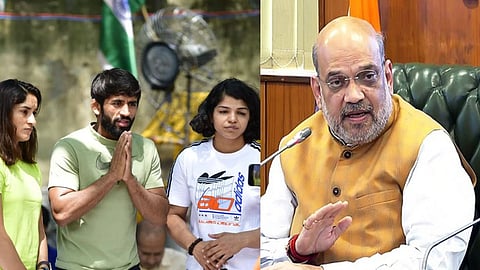 Wrestlers Meet Amit Shah