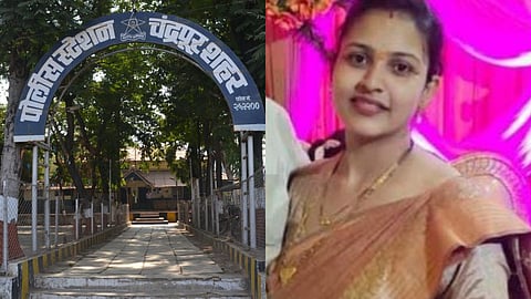 chandrapur crime news unknown person Firing in Rajura city BJP vice-district president wife death