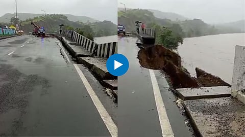 Mumbai-Goa highway bridge wall collapsed