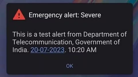 Emergency alerts popped on mobile phones