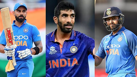 jasprit bumrah, rohit sharma, virat kohli 