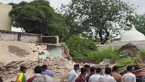 two story building collapsed in