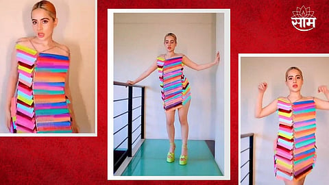 Urfi Javed Make Her New Dress With Hair Comb Video
