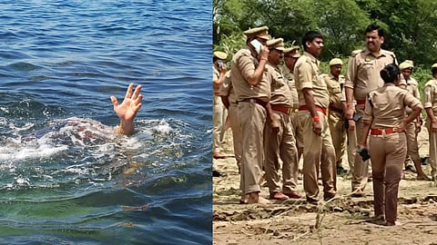 raksha bandhan 2023 seven children drowned in yamuna river four died in Uttar Pradesh Banda District