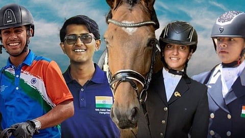 India won gold medal in  Equestrian event in asian games 2023 asian games news in marathi Equestrian news in marathi