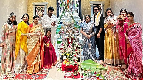 Ram Charan With Daughter Klin Kaara And Family 