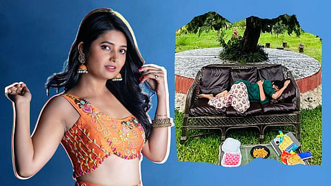 Prajakta Mali Chilling At Farm House After Movie Release