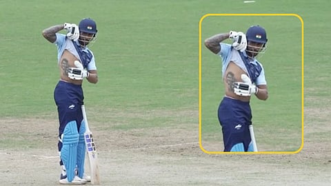 tilak verma dedicates his half century to his parents by showing tattoo in asian games semifinal video viral 