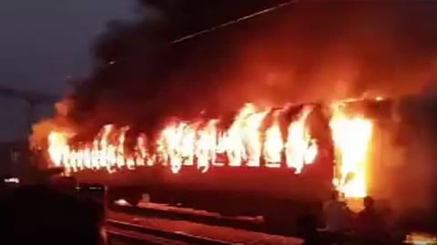 UP Burning Train