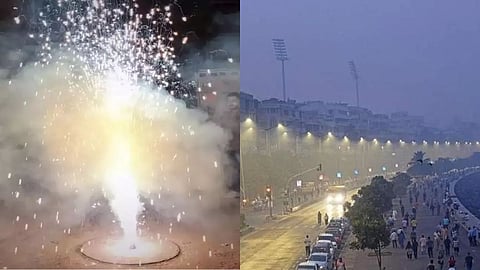 Air quality in Pune poor due to bursting of firecracker air pollution diwali festival 2023