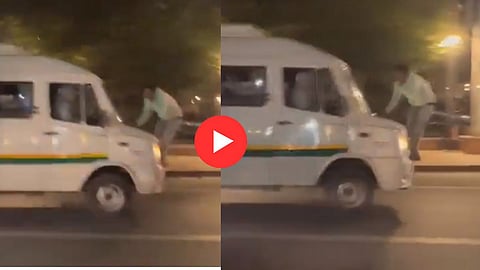 Man Dragged On Minibus Bonnet Viral Video