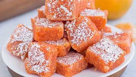 Orange Barfi Recipe 